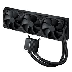 ASUS ProArt LC 420 all-in-one CPU liquid cooler with illuminated system status meter and 3x Noctua NF-A14 industrial PPC-2000 P