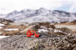 SHOKZ OpenSwim Pro Bone Conduction Bluetooth Headphones, Red