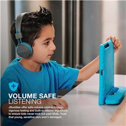 JLAB JBuddies Studio Wireless Kids' Headphone, Grey/Blue