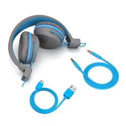 JLAB JBuddies Studio Wireless Kids' Headphone, Grey/Blue