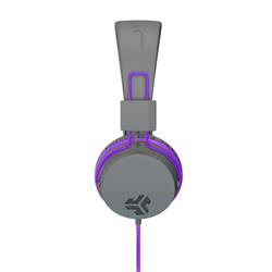 JLAB AUDIO JBuddies Studio On-Ear Kids Wired Headphones, Purple/Grey