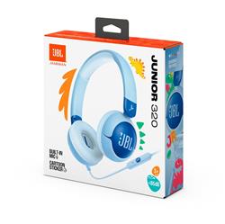 JBL Junior 320 Wired On-Ear Headphones for Kids, Blue