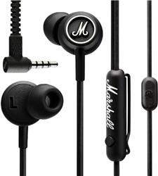 MARSHALL Mode Wired In-ear Earphone with mic & remote, Black