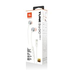 JBL Tune 310C USB Écouteurs avec prise, Blanc