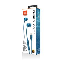 JBL Tune 310C USB Écouteurs avec prise, Bleu