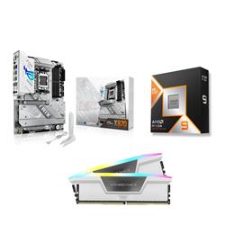 AMD R9 9900X3D CPU + ASUS ROG STRIX X870-A GAMING WIFI + CORSAIR RGB 32Go D5 6000MHz White RAM