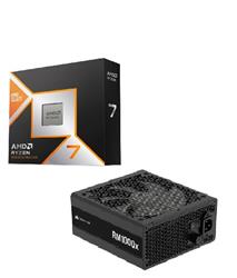 AMD Ryzen 7 9800X3D CPU + CORSAIR RM1000x Power Supply