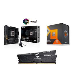 AMD R5 7600X3D CPU + ASUS TUF GAMING B650M-E WIFI Motherboard + T-Force 32GB D5 6000MHz CL30 RAM - Canada Computers Exclusive