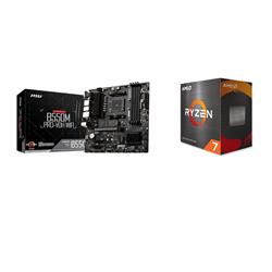 AMD R7 5700X CPU + MSI B550M PRO-VDH WIFI Motherboard
