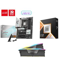 AMD R7 9800X3D CPU + MSI B850 GAMING PLUS WIFI Carte mère + CORSAIR RGB 32GB D5 6000MHz Black RAM