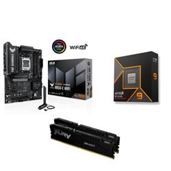 AMD Ryzen 9 9950X CPU + ASUS TUF GAMING B850-E WIFI Motherboard + KINGSTON 64GB D5 6000MHz RAM