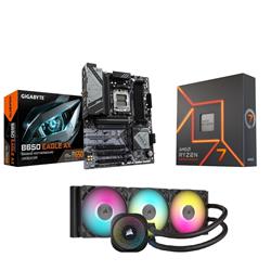 AMD Ryzen 7 7700X CPU + GIGABYTE B650 EAGLE AX Motherboard + CORSAIR iCUE LINK TITAN 360 RX RGB AIO
