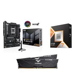 AMD R7 9800X3D CPU + ASUS TUF GAMING B850-PLUS WIFI Motherboard + T-Force 32GB D5 6000MHz CL30 RAM