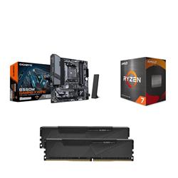 AMD Ryzen 7 5700X CPU + GIGABYTE B550M GAMING X WIFI6 Carte mère + KLEVV BOLT X 16GB DDR4 3200MHz CL16 RAM