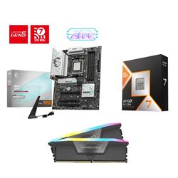 AMD Ryzen 7 9800X3D CPU + MSI B850 GAMING PLUS WIFI Motherboard + CORSAIR VENGEANCE RGB 16GB D5 6000MHz CL36 RAM