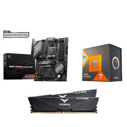 AMD R7 7800X3D CPU + MSI B650E GAMING WIFI Carte mère + T-Force 32GB D5 6000MHz CL30 RAM