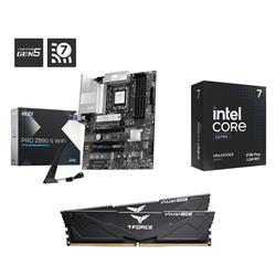 Intel Core Ultra 7 270K CPU + MSI PRO Z890-S WIFI Carte mère + T-Force 32GB D5 6000MHz CL30 RAM