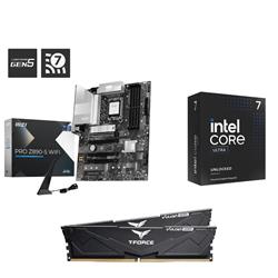 Intel Core Ultra 7 265KF CPU + MSI PRO Z890-S WIFI Motherboard + T-Force 32GB D5 6000MHz CL30 RAM (MSI MU EVENT)