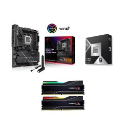 AMD Ryzen 9 9950X3D2 CPU + ASUS ROG STRIX X870E-H Motherboard + G.SKILL Trident Z5 Neo RGB 64GB RAM