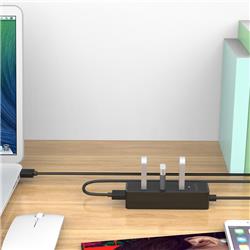 ORICO 4-Port Portable USB 3.0 Hub with 30cm Cable