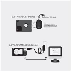 Vantec 2.5" 3.5" & 5.25" IDE / SATA to USB 3.0 Adapter – Black(Open Box)