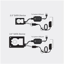 Vantec 2.5" 3.5" & 5.25" IDE / SATA to USB 3.0 Adapter – Black(Open Box)