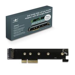 Vantec M.2 NVMe PCIe x4 Low Profile Card with 22110 Length Support(Open Box)