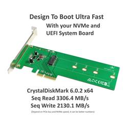 M.2 NVMe PCIe x4 Card with 22110 Length Support(Open Box)