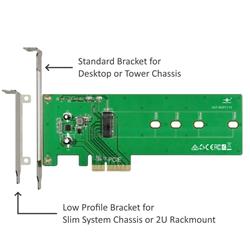 M.2 NVMe PCIe x4 Card with 22110 Length Support(Open Box)