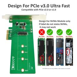 M.2 NVMe PCIe x4 Card with 22110 Length Support(Open Box)