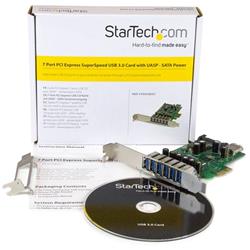 Adaptador tarjeta PCI Express de 7 puertos USB 3.0 con perfil bajo o completo