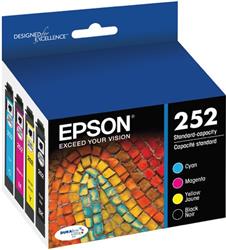 Epson 252 C/M/Y/K 4-Pack Ink Cartridge | T252120-BCS