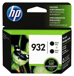 HP 932 Black Original Ink Cartridges, 2 pack (L0S27AN)