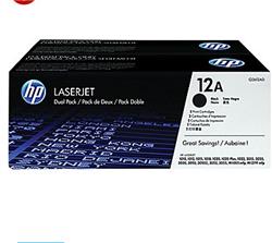 HP 12A (Q2612D) Black Original LaserJet Toner Cartridges, 2 pack