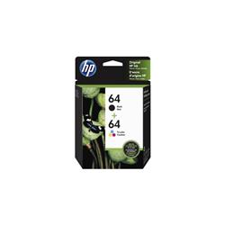 HP 64 Ink Cartridge - Black, Tri-color - Inkjet - High Yield - 200 Pag