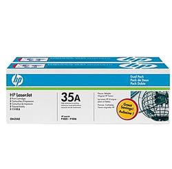 HP 35A (CB435D) Black Original LaserJet Toner Cartridges, 2 pack