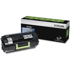 Lexmark 521HL Toner Cartridge - Laser - High Yield - 25000 Labels Black