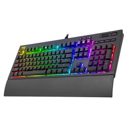 Thermaltake Tt Premium X1 RGB (KB-TPX-BLBRUS-01) Mechanical Gaming Keyboard with Cherry MX BLUE Switches | Audio & USB Passthou