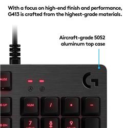 Logitech G413 Mechanical Gaming Keyboard Black(Open Box)