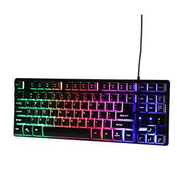 iCAN 87 Key Rainbow Backlit Gaming Keyboard, 1.5M Cable (Black)