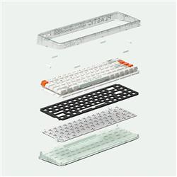 MELGEEK Mojo68 Keyboard - Plastic - Gateron Pro White(Open Box)