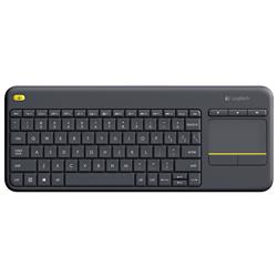 LOGITECH K400 Plus Wireless Touch Keyboard – Black(Open Box)