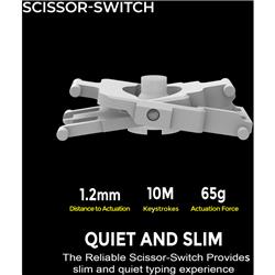 ADESSO Multi OS Wireless Scissor Switch desktop keyboard