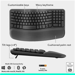 LOGITECH Ergonomic English Keyboard and Mouse Combo