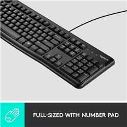 LOGITECH MK120 USB Wired Desktop Keyboard and Mouse Combo(Open Box)