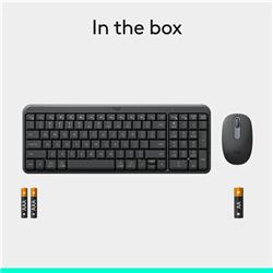 Ensemble clavier et souris Logitech MK250 Productivity (anglais) - Graphite