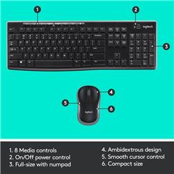 LOGITECH   MK270 Wireless Keyboard & Mouse Combo