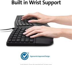 KENSINGTON Pro Fit Ergo Wired Keyboard (K75400US)