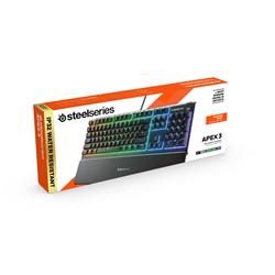 SteelSeries Apex 3 RGB Gaming Keyboard – 10-Zone RGB Illumination