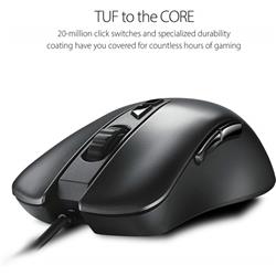 ASUS TUF Gaming M3 Gaming Mouse,Wired,Optical,Gray,200 dpi - 7000 dpi,1 Year Warranty (P305 TUF GAMING M3)